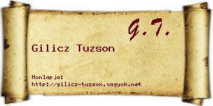Gilicz Tuzson névjegykártya